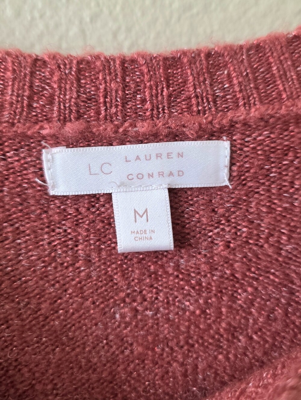 Lauren Conrad Womens Pink Penguin Sequin Tunic Sweater - Size Medium - Picture 5 of 6